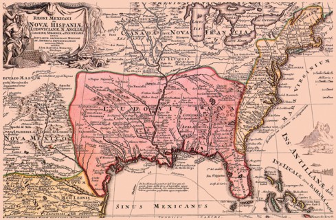 Missisippi River Map, 1723