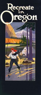 Woman Fishing in Stream