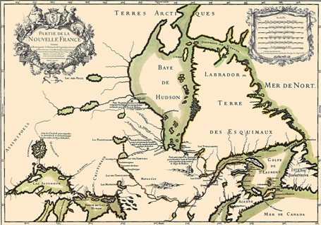 Antique Canadian Map 1685