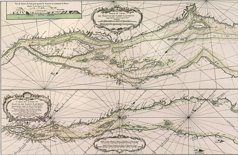 Map of the River St. Laurence, Canada 1761