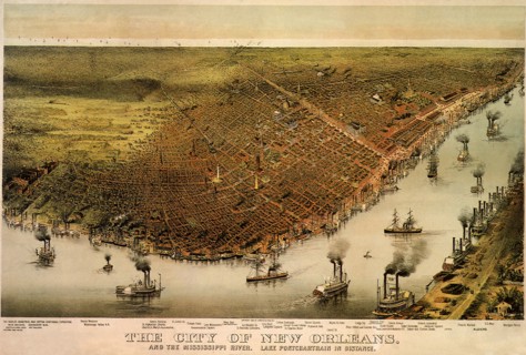 New Orleans and Mississippi River.