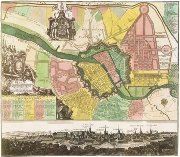 Map of Berlin City. 1740