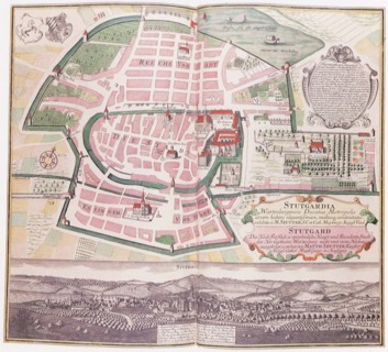 Map of Stuttgart 1742