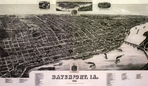 Map of Davenport. 1888