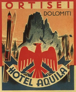 Luggage Label from Ortisei, Italy