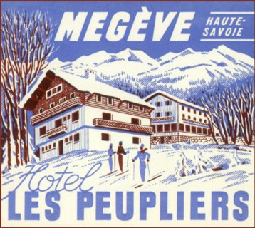 Skiers by Ski Lodge
