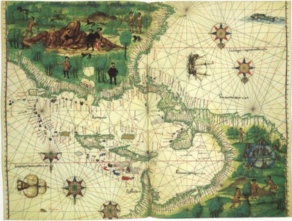 Map of Mexico et al 1547