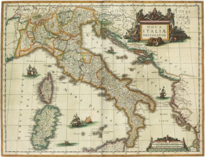 Map of Italy 1631