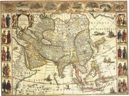 Map of Asian Continent 1617