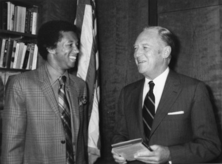 Arthur Ashe With Secretary of State Rogers