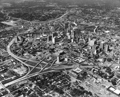 Aerial View of Atlanta with Atlanta Stadium