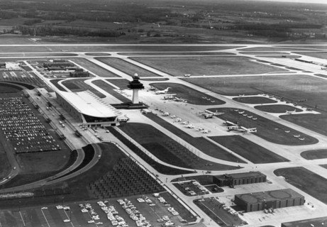 Aerial View of Dulles International Airport-1987