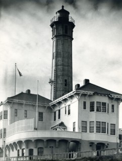 Alcatraz Prison, San Francisco, California, circa 1940 - Tower and grounds