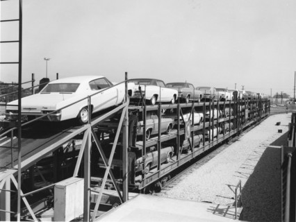 Chevrolets Loaded For Shipment By Rail