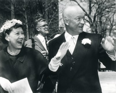 Ike and Mamie and Abbie Rowe