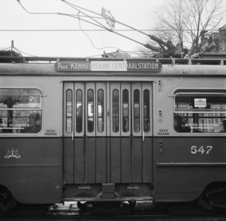 Tram signs from line 25, partially President Kennedylaan and Rivierenlaan / Date February 12, 1964.