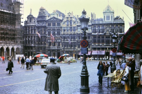 1972 France - (R) - Paris France street scene and traffic in early 1970s.
