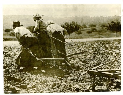 Heroic Women Of France, Three French Women Pulling a Plow 1917-1919.