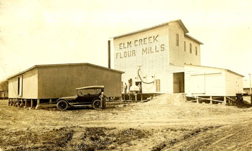 Elm Creek Flour Mill, Sent First Car of Flour from Nebraska to the Fighting Front, Fathered from Farmers and Citizens of Buffalo County.