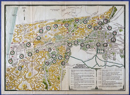 Board game 'A walk from Bergen to Bergen aan Zee and back' / Bordspel 'Een wandeling van Bergen naar Bergen aan Zee en terug' circa 1920.