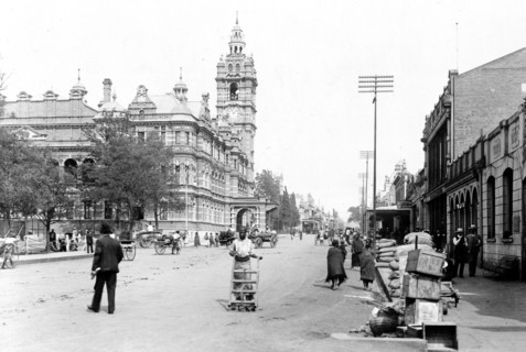 Church St. and town hall--Maritzburg, South Africa 1900-1930.