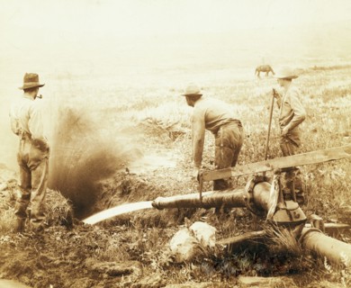 A Golden work.' Hydroulic [sic] mining at Rockdrville [i.e. Rockerville], Dakota 1889.