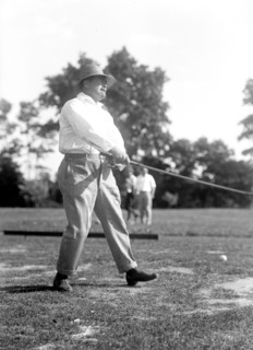 Vintage Golf Photo - Politician playing golf circa 1917.