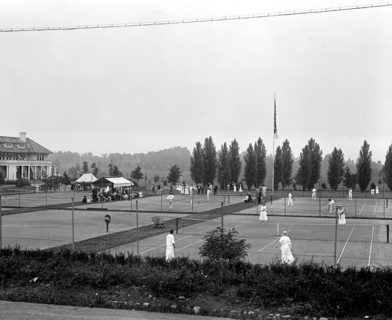 1917 Photo of Columbia Country Club - Columbia Country Club Tennis Courts.