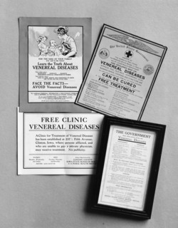 United States Public Health Service VD leaflets and posters circa early1900s .