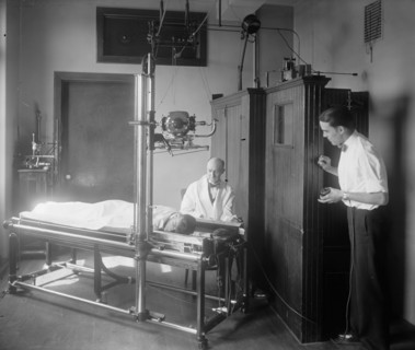 Emergency Hospital interior circa early 1900s .
