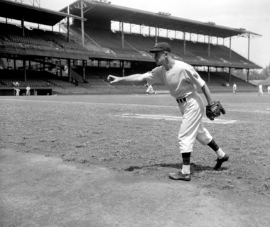 Professional baseball player Jimmy DeShong circa 1937.
