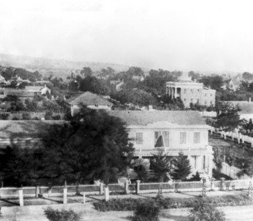 California History - Napa City, looking South from the Court House - Napa County circa 1866.