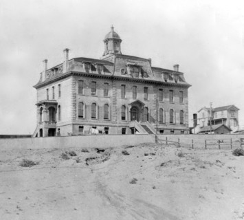California History - Ladies' Protection and Relief Society Bldg., Franklin St., San Francisco circa 1866.