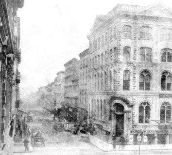 California History - Sacramento Street, East from Montgomery St., San Francisco circa 1866.