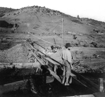 California History - Placer Mining, Brown's Flat, Tuolomne County circa 1866.
