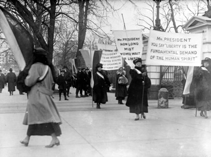 Woman Suffrage Movement -  Woman suffrage picket parade Washington D.C. circa 1917.
