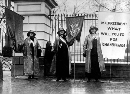 Woman Suffrage Movement -  Woman suffrage picket parade Washington D.C. circa 1917.