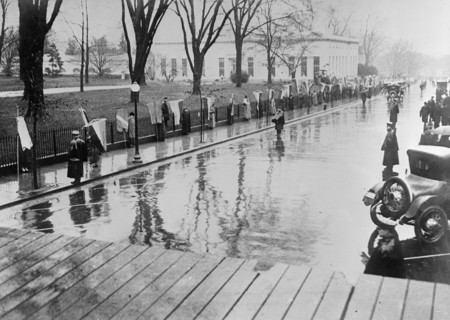 Woman Suffrage Movement - Woman Suffrage Picket Parade (picketers) in Washington D.C. circa 1917.