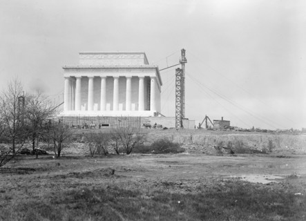Washington D.C. History - Lincoln Memorial under construction circa 1916.