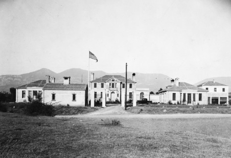 Front view of U.S. Legation in Tirana Albania circa 1938 .