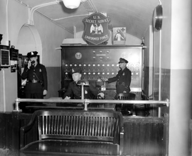 Alarm system of the Treasury Department and Treasury officers circa 1938.