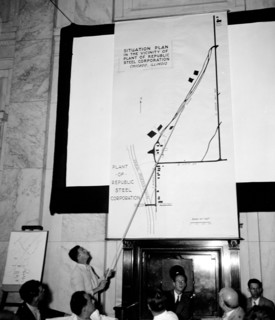 Captain John C. Prendergast chief of the uniformed force of the Chicago police, defended the tactics used by his men last May 30 when ten marching strikers were killed at the South Chicago plant of th...