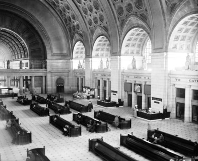 Union Station, interior - Washington D.C. circa 1936.