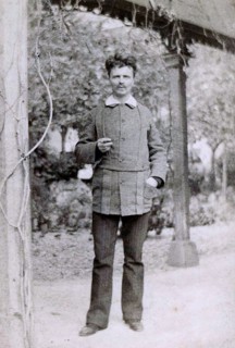 Swedish author August Strindberg. Self-portrait in Gersau, Switzerland circa 1886.