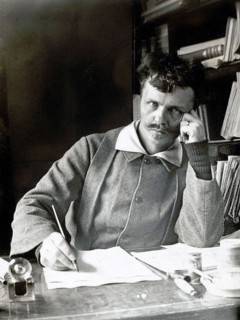 Swedish author August Strindberg. Self-portrait in Gersau, Switzerland circa 1886 self-portrait.