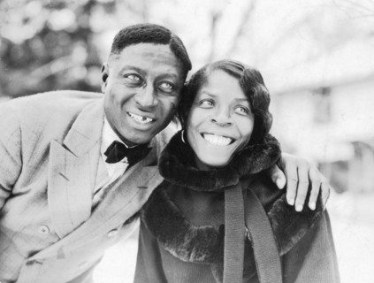 Huddie Ledbetter (Leadbelly) and Martha Promise Ledbetter, Wilton, Conn. circa February 1935.