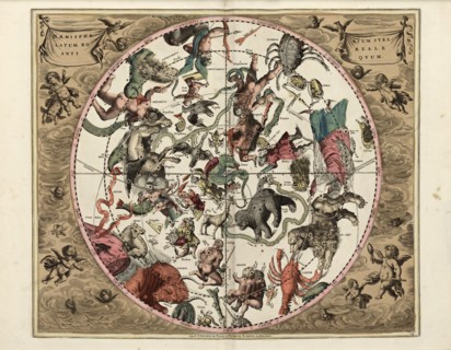 Cellarius' Hæmisphærium Stellatum Boreale Antiqvum, 1708.