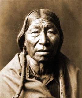 Edward S. Curtis Native American Indians - Male Cheyenne Indian circa 1910.