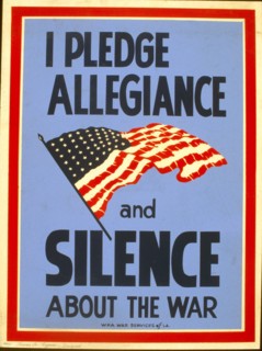 I pledge allegiance and silence about the war circa 1941-1943 .