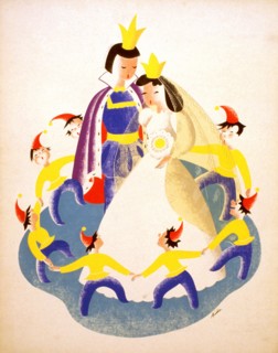 Snow White and the seven dwarfs circa 1936-1941.